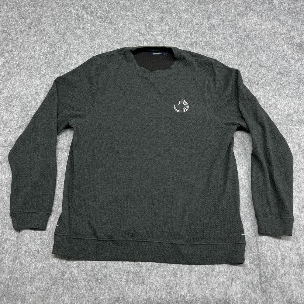 Live Forever Golf Pullover Mens XL Gray Textured Crewneck Long Sleeve Golf Top